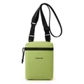 Versatile lightweight crossbody sports bag in neon green with adjustable black strap - Lime Green