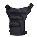 Deep blue tactical drop leg bag made of durable nylon with adjustable straps - Dark Blue