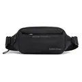 Sac banane extérieur noir en nylon imperméable pour hommes avec sangle réglable - Noir