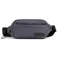 Sac banane de sport multifonctionnel bleu gris foncé avec bandoulière ajustable - Gris