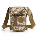 Sacoche de jambe tactique camouflage désert en nylon avec sangles réglables de rando - Camouflage Digital de Désert