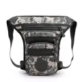 Waterproof digital camo tactical drop leg bag with multi-functional zipper pockets - ACU Digital Camouflage