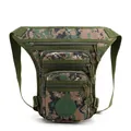 Waterproof woodland digital camouflage tactical drop leg bag with three zipper pockets - Jungle Digital