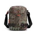 Waterproof crossbody bag with jungle camouflage pattern and adjustable nylon strap - Camouflage
