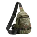 Sac de poitrine pour homme avec motif camouflage et détails orange sport - Camouflage