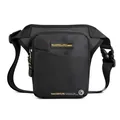 HAOSHUAI black tactical drop leg bag with multi-zipper pockets for outdoor cycling - Black