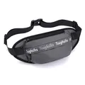 Waterproof dark grey crossbody waist bag with Toughslhs strap and plastic buckle - Dark Gray