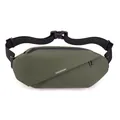 Olive green waterproof nylon sports waist bag with black adjustable buckle strap - Army Green