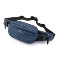 Marsupio impermeabile blu navy in nylon con cinturino regolabile e tasche con zip - Blu scuro