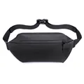 Minimalistische schwarze wasserdichte Gürteltasche mit verstellbarem Gurt - Standardausführung / Schwarz