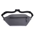 Wasserdichte dunkelgraue Brusttasche mit Nylonriemen und mattierter Oberfläche - Standardausführung / Grau
