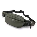 Marsupio da uomo impermeabile verde militare con cinghia regolabile e logo - Verde Militare