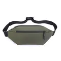 Wasserdichte Bauchtasche in Armeegrün mit verstellbarem Gurt und schwarzem Reißverschluss - Standardausführung / Armeegrün
