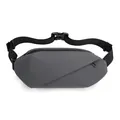 Deep grey waterproof multi-functional waist bag with matte finish and adjustable strap - Gray