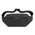 Wasserdichte schwarze Gürteltasche mit We Power Aufdruck und verstellbarem Gurtband - Mit We Power Logo / Schwarz