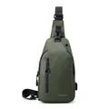Sac de poitrine homme vert armée résistant à l'eau avec sangle réglable et boucles - Vert Militaire