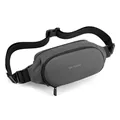 Waterdichte donkergrijze crossbodytas met We Power opdruk en verstelbare riem - Grijs