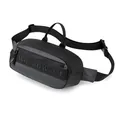 Waterproof black men's chest bag with WE POWER embossing for sports and cycling - Gray