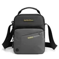 Bolso bandolera casual para hombre en nylon impermeable negro y gris - Gris