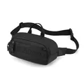 Waterproof black sports waist bag for men with adjustable strap and WE POWER design - Black
