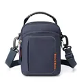 Men's navy blue multifunctional nylon crossbody bag with adjustable shoulder strap - Dark Blue