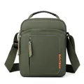 Bolso bandolera de nailon verde militar con logotipo WEPOWER y correa ajustable - Verde Militar