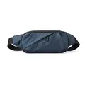 Waterproof dark blue sports waist bag with silver WE POWER logo and adjustable strap - Dark Blue