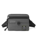 Dark grey multifunctional crossbody bag for men in durable water-resistant fabric - Gray