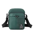 Mini dark green tactical nylon crossbody bag for men with adjustable shoulder strap - Dark Green