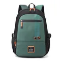 Deep green WEPOWER outdoor backpack with bright orange accents and woven texture - Dark Green