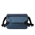 Dunkelblaue funktionelle Kuriertasche für Herren mit wasserfestem Stoff und Schnalle - Dunkelblau
