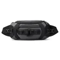 Tactical black and grey ballistic nylon crossbody bag with waterproof zippers - Gray