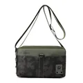 Bolso bandolera para hombre en tela oxford camuflaje verde militar con correa ajustable - Verde Militar