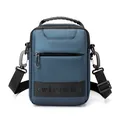 Minimalistische marineblaue Herren Umhängetasche mit verstellbarem Gurt und Griff - Dunkelblau