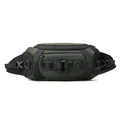 Tactical ballistic nylon crossbody bag in olive green with functional webbing and carabiner - Army Green