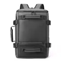 Sac à dos d'affaires multifonctionnel gris foncé et noir pour ordinateur portable - Gris