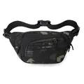 Men's outdoor waist bag featuring classic jungle camouflage pattern and nylon strap - New Camouflage