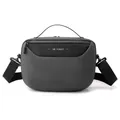 Dark grey waterproof crossbody messenger bag with adjustable strap and top handle - Small / Gray