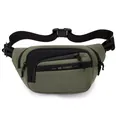 Olive green tactical nylon waist bag with WEPOWER logo and durable black buckle - Army Green