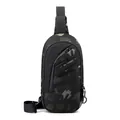 Sac de poitrine léger en nylon camouflage pour homme avec poche avant zippée pratique - Nouveau Camouflage