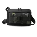 Sac bandoulière tactique noir avec poche camouflage et boucle robuste - Nouveau Camouflage