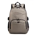 Mochila de nailon caqui para hombre impermeable con gran capacidad y correas cómodas - Caqui