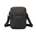 Borsa a tracolla uomo nero e marrone con logo WEPOWER e tracolla in nylon regolabile - Marrone