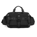 Wasserdichte schwarze taktische Gürteltasche aus Nylon mit MOLLE-System und Schnalle - Schwarz