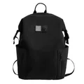 Wasserdichter Herren-Rucksack aus schwarzem Nylon mit vertikalen Reißverschlüssen - Backpack / Schwarz