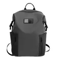 Dunkelgrauer minimalistischer wasserdichter Rucksack mit Mehrfachtaschen und D-Ring - Backpack / Grau