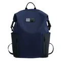 Herren-Rucksack in Marineblau aus Nylon mit schwarzen Details und Schnallen - Backpack / Dunkelblau