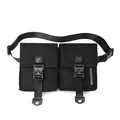 Schwarze taktische Brusttasche aus Nylon mit Doppelmodulen und Metallschnallen-Verschluss - Schwarz