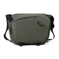 Sac bandoulière imperméable vert armée avec bandoulière large et étiquette WE POWER - Vert Militaire