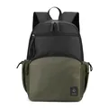 Men's large capacity backpack in black and army green waterproof fabric design - Army Green